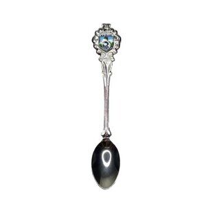 New Orleans Souvenir Spoon 4.5" Silver Enamel Rare Klepa Arts Germany Vintage